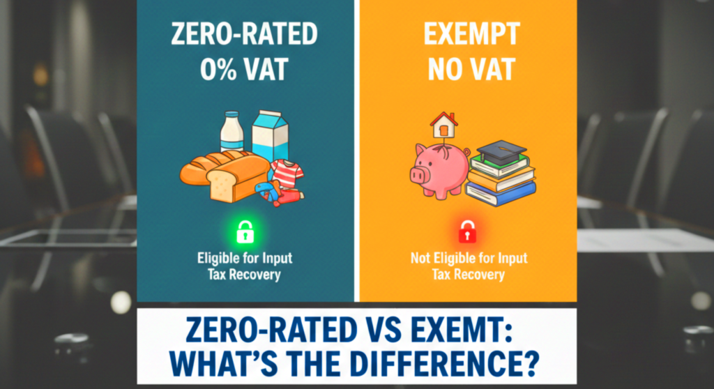 zero-rated vs exempt